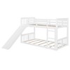 Merax Convertible Twin Over Twin Wood Bunk Bed with Slide - 4 of 4