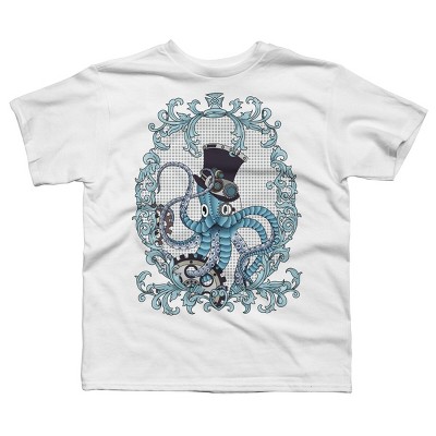 Boy's Design By Humans Steampunk Octopus By paviash T-Shirt