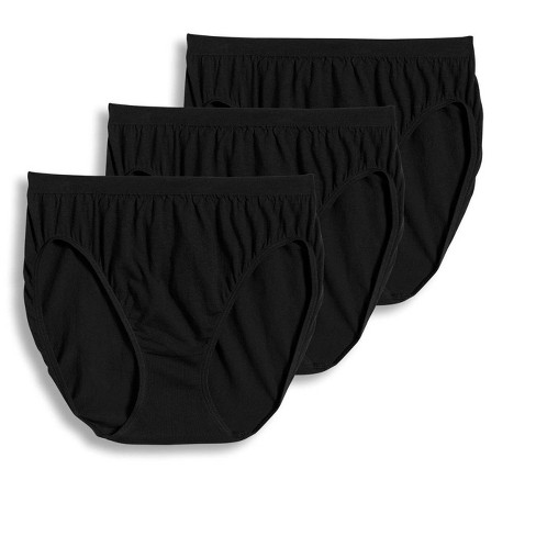 Jockey Women's Underwear Elance French Cut - 3 Pack, black, 5