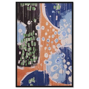 Art Remedy Raining Colors Retro Abstract Wall Art Framed - 1 of 4