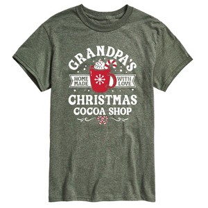 Men's - Instant Message - Grandpas Christmas Cocoa Shop Short Sleeve Graphic T-Shirt - 1 of 4