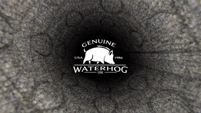 Eco-Friendly Blue WaterHog 25'' Outdoor Mat with Water Dam Border
