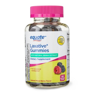 Equate Laxative Gummies with Natural Senna Extract for Occasional Constipation, 60 Count