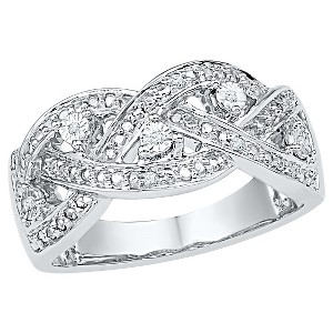 1/20 CT. T.W. Round Diamond Miracle and Pave Set Fashion Ring in Sterling Silver (6.5), Women