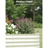 2 Pack Galvanized Raised Garden Beds, Open-Base Rust-Proof Planters, Easy Assembly Steel Boxes, Green/White - 2 of 4