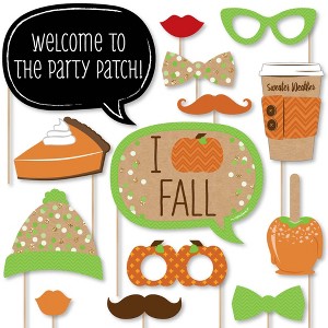 Big Dot of Happiness Pumpkin Patch - Fall, Halloween or Thanksgiving Party Photo Booth Props Kit - 20 Count - 1 of 4