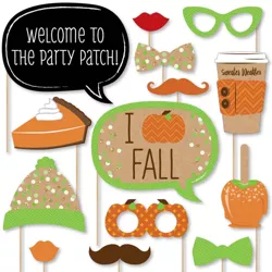 Big Dot of Happiness Pumpkin Patch - Fall, Halloween or Thanksgiving Party Photo Booth Props Kit - 20 Count
