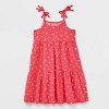 Girls' Adaptive Sleeveless 4th of July 'Star' Dress - Cat & Jack™ Red - 2 of 4