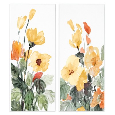 Stupell Industries Yellow Spring Flowers, 7" x 17"