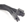 SilverStone Technology  EPS-8pin to EPS/ATX-4+4pin(550mm) Individually Sleeved Modular Cable Black - 3 of 4