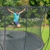 Springfree Trampoline Kids Outdoor Large Square 11 Foot Trampoline w/ Enclosure & Outdoor Jumping Basketball Game FlexrHoop Accessory, Black - 4 of 4