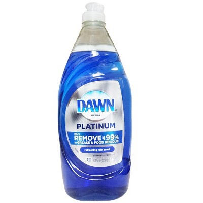 Dawn Platinum Dishwashing Liquid Dish Soap, Refreshing Rain Scent, 18 fl oz