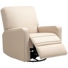 HOMCOM Recliner Chair for Adults, Adjustable Single Sofa with Thick Cushion, Breathable Fabric Glider Rocker Recliner Chair for Living Room, Beige - 4 of 4