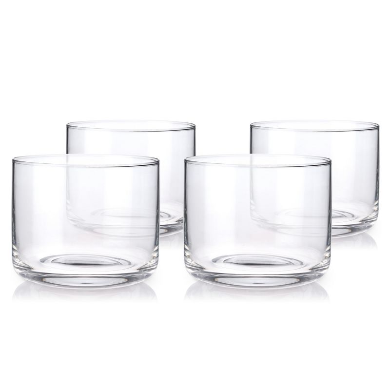 Viski Raye Crystal Negroni Glasses, Lowball Cocktail Glasses Premium Crystal Glassware, 8oz Tumbler Glasses Set of 4, 5 of 7