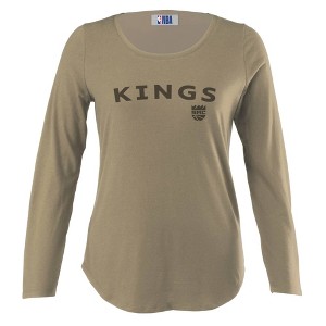 NBA Sacramento Kings Women's Long Sleeve Tonal Crew Neck T-Shirt - 1 of 4