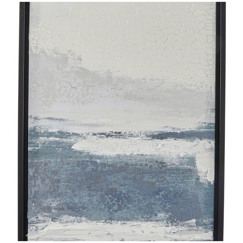 Set of 3 Canvas Landscape Framed Wall Arts with Black Frame Dark Blue - Olivia &#38; May, 5 of 6