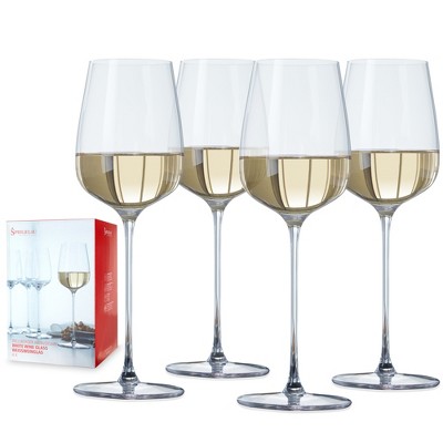 Stemmed Wine Glasses Set Of 4, All Purpose 12 ¼ Oz Lead-Free Long Stem Wine  Glasses, , Dishwasher Safe, Restaurant Quality 