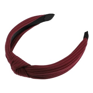 Unique Bargains Textured Cotton Knot Headband Soft Hairband for Women 1.3 Inch Wide 1Pcs - 1 of 4