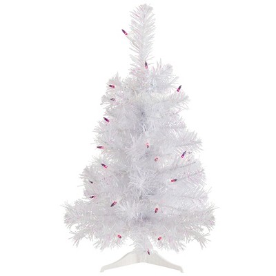 Northlight 2' Lighted Rockport White Pine Artificial Christmas Tree Green Lights