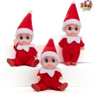 Joyfy Christmas Stocking Stuffer Poseable Tiny Elf Dolls – Interactive Christmas Decor - 1 of 4