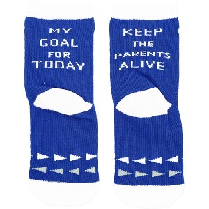 Pavilion Gift Company - Goal For Today - 2T-4T Crew Socks - Socks - 1 of 4