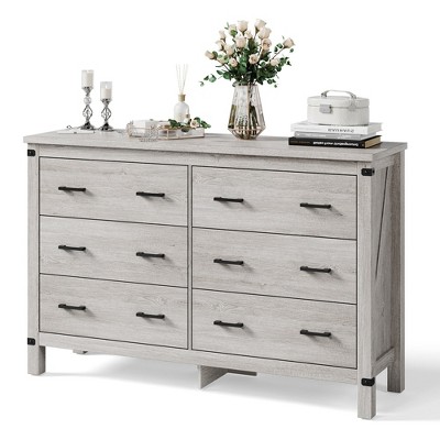 Dresser for Bedroom, Modern Dressers with Spacious Storage and Metal Handles