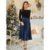 INSPIRE CHIC Women's Party Elastic Waist Metallic Shiny Accordion Pleated Midi Skirt - 2 of 4
