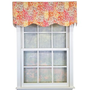 RLF Home 100% Cotton Dazzle Provance With Poly/Cotton Ivory lining Rod Pocket Valance 50" x 17" Orange - 1 of 4
