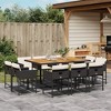 vidaXL Patio Dining Set Set of 10 Black, cream white - 2 of 4