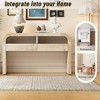 GlasFlength Console Table with Drawers - Narrow Sofa Table for Living Room, Hallway, and Entrance, Brown, 52"*14"*31.5" - 4 of 4