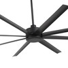 Airsurfer 84-in Matte Black Ceiling Fan, 8 ABS Blades, Lightless, Indoor/Outdoor Use, Remote Included, 6", 12", 24" Downrods - 4 of 4