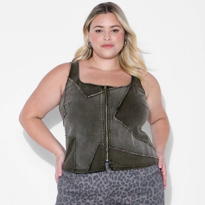 Women's Denim Star Corset Tank Top - Wild Fable™