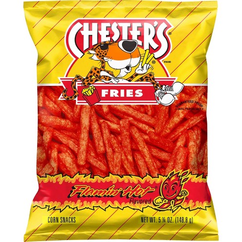 Chester's Corn Snacks, Flamin' Hot Flavored, Fries - 12 oz