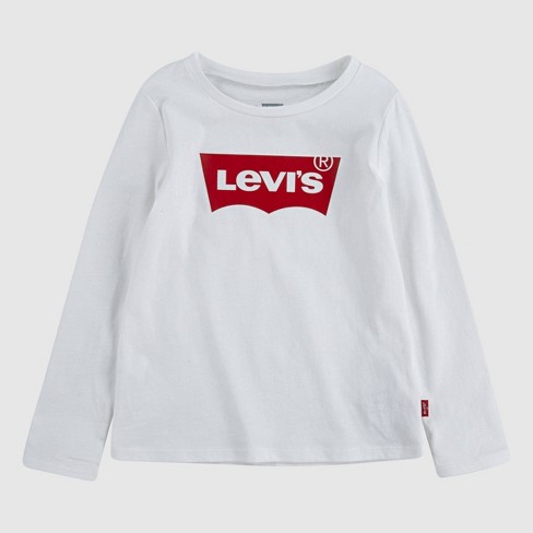 Levi's® Toddler Girls' Batwing Long Sleeve T-Shirt - White 2T