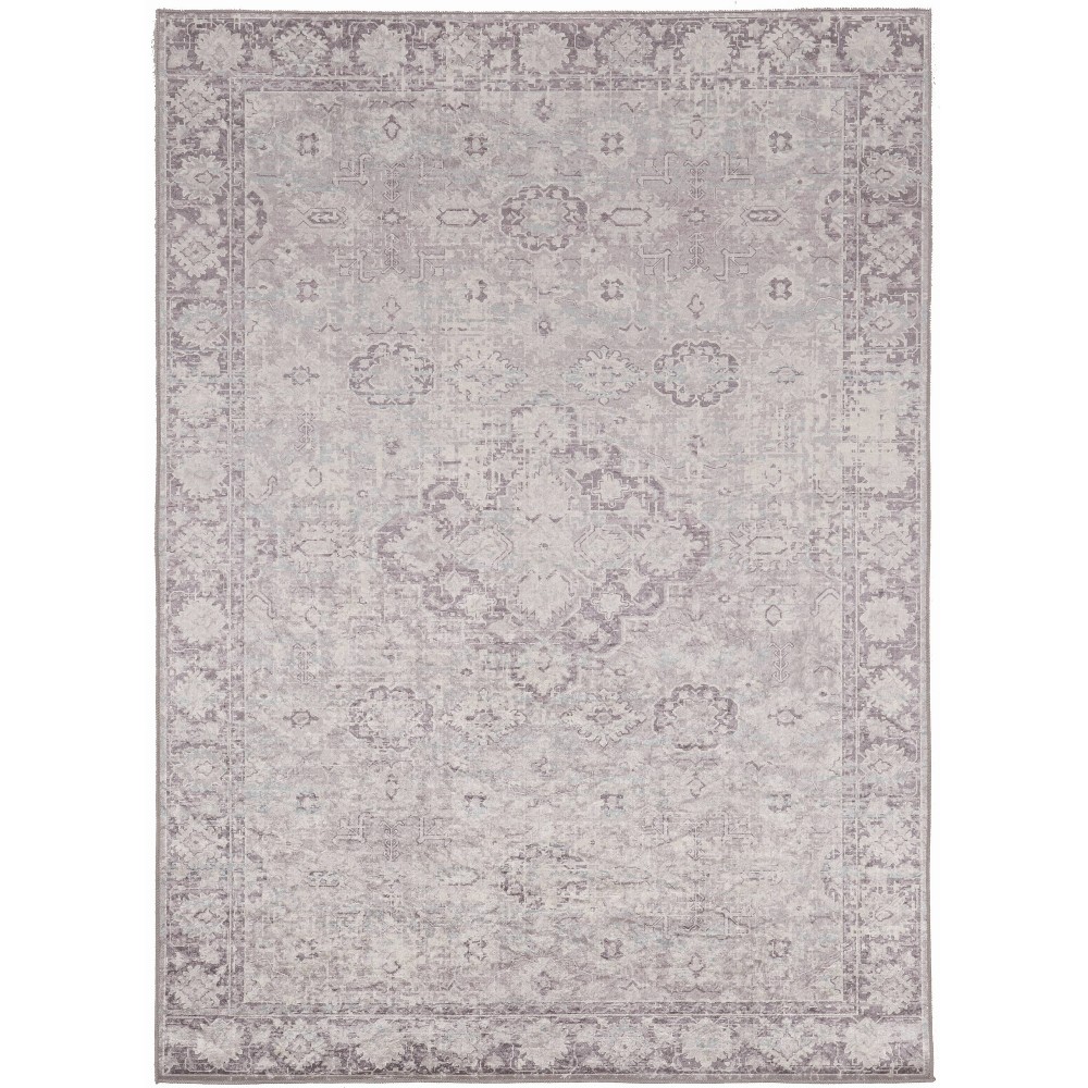 5'x7' Emerald Canton Rug Ivory/Purple - Linon