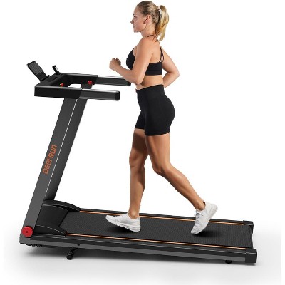 DeerRun Foldable Compact Treadmill for Home 5% incline, and 350 lbs capacity for space-saving