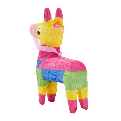 Mini Multicolor Tissue Paper Donkey Pinatas for Birthday Parties, 3 Pack