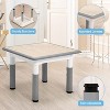 Modern Kids Table and 4 Chair Set,23.26" Height Adjustable Toddler Tables and 4 Chairs with Non-Slip Desk Legs&Organizer Graffiti Desktop - 3 of 4