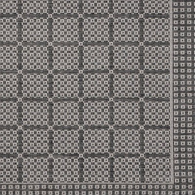 Luna Modern Geometric Black and Gray Indoor/Outdoor Area Rug
