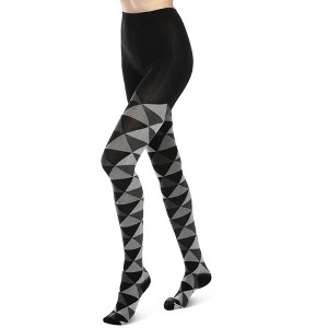 Memoi Triangular Cotton Blend Sweater Tights - 1 of 4