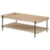 47.25" Engineered Wood Rectangular Coffee Table with Raised Edge, Perfect for Modern Farmhouse and Rustic Living Rooms - 3 of 4