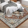Modern Washable Area Rug for Living Room, Vintage Throw Soft Rug with Non Slip Backing, Low Pile Stain Resistant Indoor Carpet for Home - 2 of 4