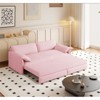 SKRAN 66'' Queen Pull Out Sofa Bed, 3 in 1 Convertible Sleeper Couch, Velvet Loveseat with Cushions and Side Storage for Living Room - 4 of 4