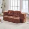 Hrinhom 78.7"W Folding Loveseat Lounge Floor Sofa,Sofa Bed with 2 Pillows - 2 of 4