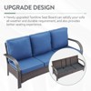 Buenhomino High Back Outdoor Wicker Patio Sofa, All Weather Wicker Furniture 3-Seater Sofa Patio Couch for Porch - 3 of 4