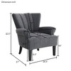 Modern Accent Living Room Chairs,Polyester Armchair Club Chair with channel - 4 of 4