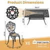All-Weather Elegant 7-Piece Cast Aluminum Dining Set - Rectangle Table & Ergonomic Chairs for Garden Patios - 4 of 4