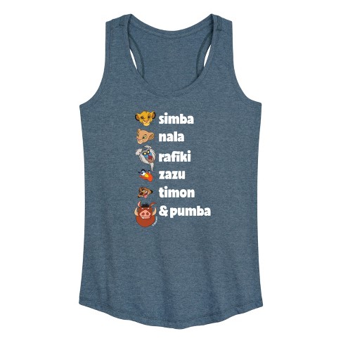 Women's Disney Main Characters Graphic Racerback Tank - Heather Blue ...