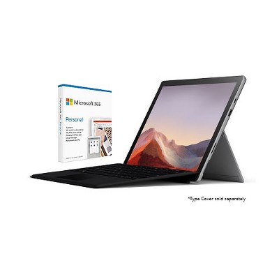 Microsoft Surface Pro 7 VALUE BUNDLE 12.3" Intel Core i5 8GB RAM 256GB SSD Platinum + Microsoft 365 Personal 1 Year Subscription For 1 User