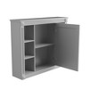 Gulches 35''x28'' Wall Mounted Medicine Cabinet with Mirror - 6 Open Shelves, Adjustable Soft-Close Hinges, MDF Concealed Storage - 4 of 4